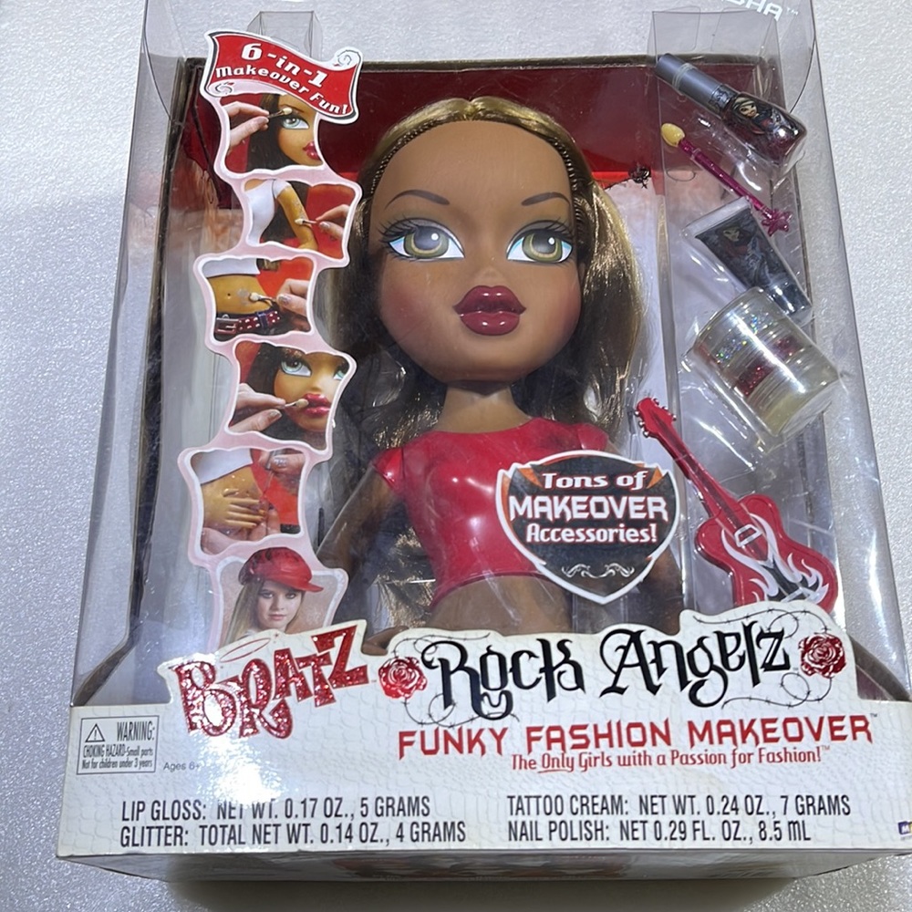 🦄 Unicorn RARE 👀 NWT 2004 Bratz Rock Angelz Funky Fashion Makeover - Sasha - Picture 1 of 10
